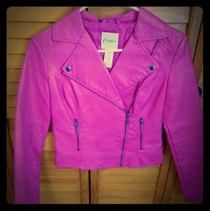 Pink pleather jacket